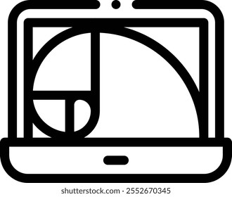 laptop icon. Thin Linear Style Design Isolated On White Background