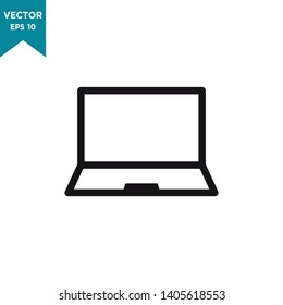 laptop icon in trendy flat design 