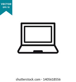 laptop icon in trendy flat design 