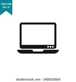 laptop icon in trendy flat design 