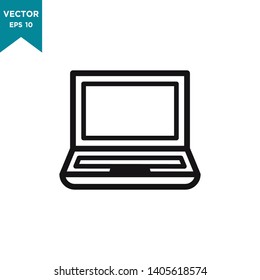 laptop icon in trendy flat design 