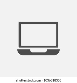Laptop Icon in trendy flat style isolated on grey background. Computer symbol for your web site design, logo, app, UI. Vector illustration, EPS10.