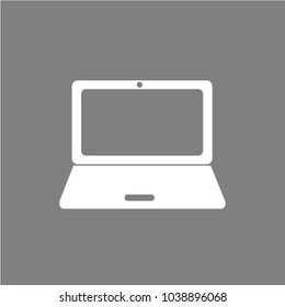 Laptop Icon in trendy flat style isolated on grey background. Computer symbol for your web site design, logo, app, UI. Vector illustration, EPS10.