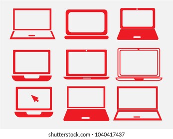 Laptop Icon in trendy flat style isolated on grey background. Computer symbol for your web site design, logo, app, UI. Vector illustration, EPS10.