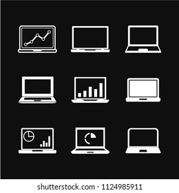 Laptop Icon in trendy flat style isolated on background