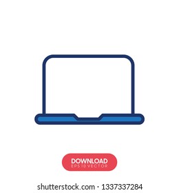 Laptop Icon in trendy flat style isolated on grey background. Computer symbol for your web site design, logo, app, UI. Vector illustration, EPS10. - Vector