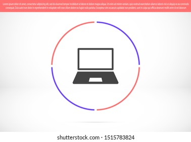 Laptop Icon in trendy flat style isolated on grey background. Computer symbol for your web site design, logo, app, UI. Vector illustration, EPS10.
