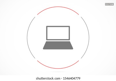 Laptop Icon in trendy flat style isolated on grey background. Computer symbol for your web site design, logo, app, UI. Vector illustration, EPS10.
