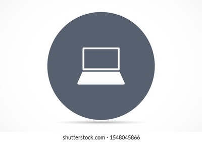 Laptop Icon in trendy flat style isolated on grey background. Computer symbol for your web site design, logo, app, UI. Vector illustration, EPS10.
