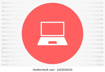 Laptop Icon in trendy flat style isolated on grey background. Computer symbol for your web site design, logo, app, UI. Vector illustration, EPS10.
