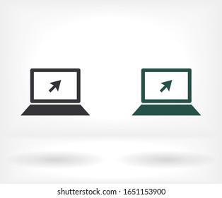 Laptop icon in trendy flat style isolated on white background. Computer symbol for your website design, logo, application. Vector иллюстратион laptop , laptop eps 10 laptop .