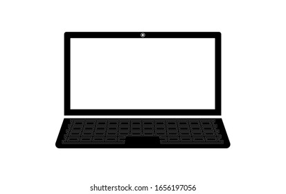 Laptop Icon in trendy flat style isolated on white background. Computer symbol for your web site design, logo, app, UI. Vector illustration.