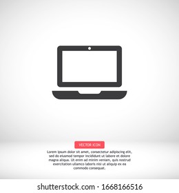 Laptop icon in trendy flat style isolated on white background. Computer symbol for your website design, logo, application. Vector иллюстратион laptop , laptop eps 10 laptop .