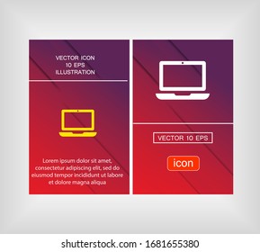 Laptop icon in trendy flat style isolated on white background. Computer symbol for your website design, logo, application. Vector иллюстратион laptop , laptop eps 10 laptop .