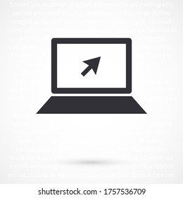 Laptop icon in trendy flat style isolated on white background. Computer symbol for your website design, logo, application. Vector иллюстратион laptop , laptop eps 10 laptop .