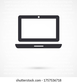 Laptop icon in trendy flat style isolated on white background. Computer symbol for your website design, logo, application. Vector иллюстратион laptop , laptop eps 10 laptop .
