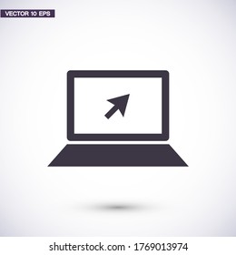 Laptop icon in trendy flat style isolated on white background. Computer symbol for your website design, logo, application. Vector иллюстратион laptop , laptop eps 10 laptop .