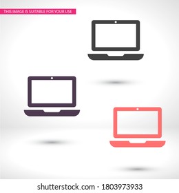 Laptop icon in trendy flat style isolated on white background. Computer symbol for your website design, logo, application. Vector иллюстратион laptop , laptop eps 10 laptop .