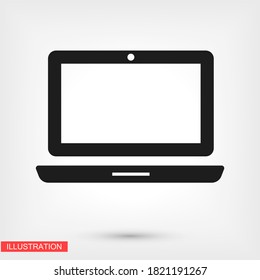 Laptop icon in trendy flat style isolated on white background. Computer symbol for your website design, logo, application. Vector иллюстратион laptop , laptop eps 10 laptop .