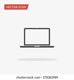 Laptop Icon in trendy flat style isolated on grey background. Computer symbol for your web site design, logo, app, UI. Vector illustration, EPS10.