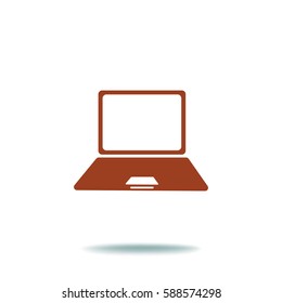Laptop Icon in trendy flat style isolated. Computer symbol for your web site design, logo, app, UI. Vector illustration, EPS10.