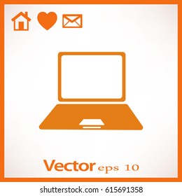 Laptop Icon in trendy flat style isolated. Computer symbol for your web site design, logo, app, UI. Vector illustration, EPS10.