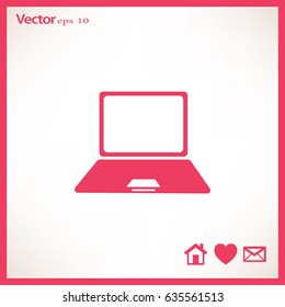 Laptop Icon in trendy flat style isolated. Computer symbol for your web site design, logo, app, UI. Vector illustration, EPS10.