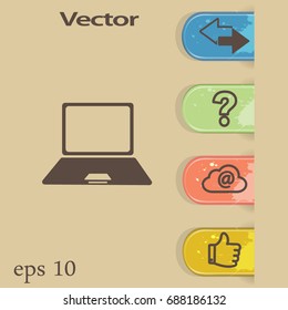 Laptop Icon in trendy flat style isolated. Computer symbol for your web site design, logo, app, UI. Vector illustration, EPS10.