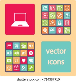 Laptop-Icon im trendigen, flachen Stil einzeln. Computersymbol für Ihr Webdesign, Logo, App, UI. Vektorgrafik, EPS10.