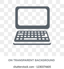 Laptop icon. Trendy flat vector Laptop icon on transparent background from Electronic devices collection. 