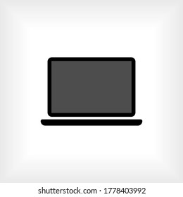 Icono de portátil. UI. Símbolo de bloc de notas - Vector.
