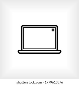 Laptop-Symbol. Benutzeroberfläche. Notebook-Symbol - Vektorgrafik.