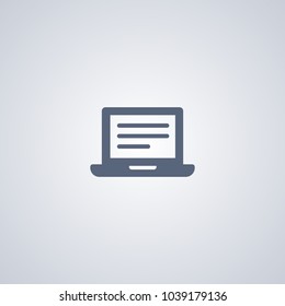 Laptop icon, vector best flat icon on white background , EPS 10