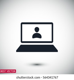 laptop icon, vector best flat icon EPS 10