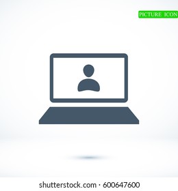 laptop icon, vector best flat icon EPS 10