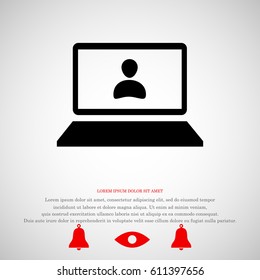 laptop icon, vector best flat icon EPS 10