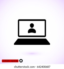laptop icon, vector best flat icon EPS 10