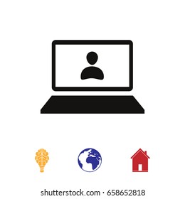laptop icon, vector best flat icon EPS 10