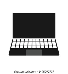 Laptop Icon. Vector Black Modern laptop Icon. Editable Laptop Illustration. 