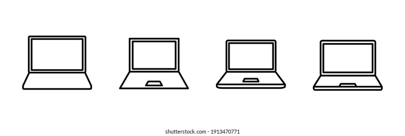Laptop icon vector. computer icon vector