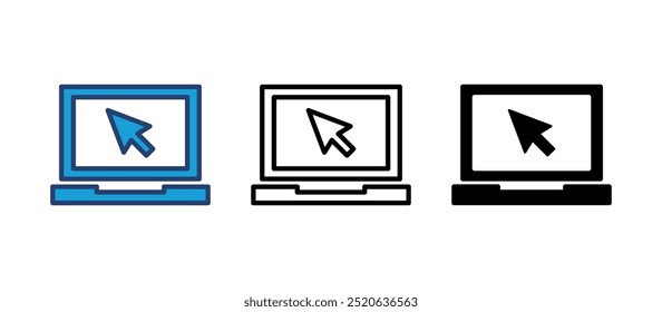 Laptop icon vector. computer icon vector