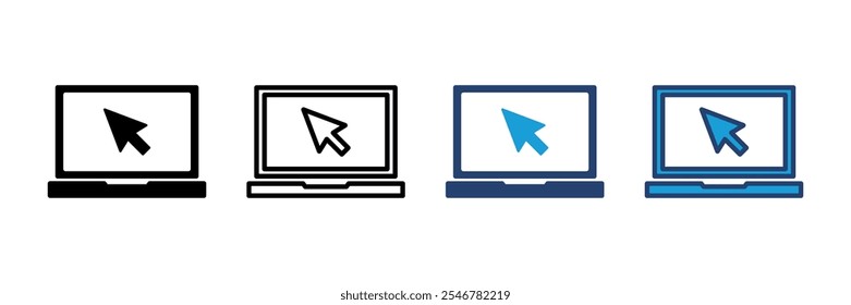 Laptop icon vector. computer icon vector