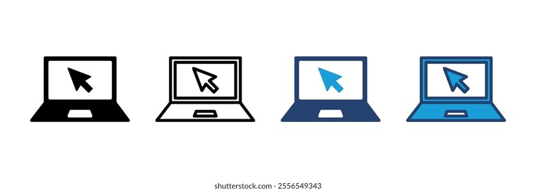 Laptop icon vector. computer icon vector