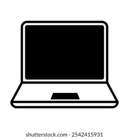 Vector del icono del ordenador portátil. Letrero de la ilustración del ordenador. símbolo del dispositivo. logotipo de la PC.