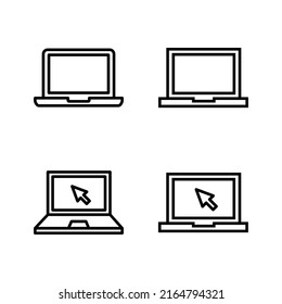 Laptop icon vector. computer sign and symbol