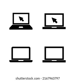 Laptop icon vector. computer sign and symbol