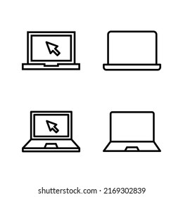 Laptop icon vector. computer sign and symbol