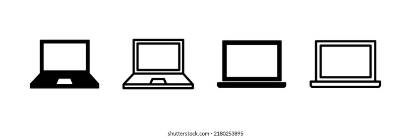 Laptop icon vector. computer sign and symbol