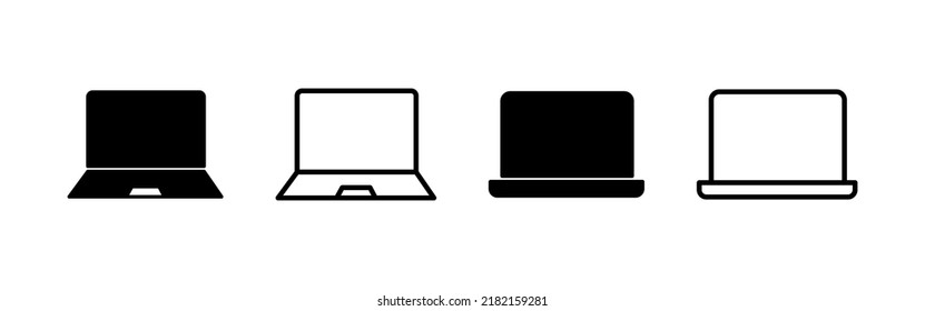 Laptop icon vector. computer sign and symbol