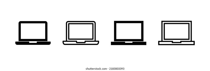 Laptop icon vector. computer sign and symbol